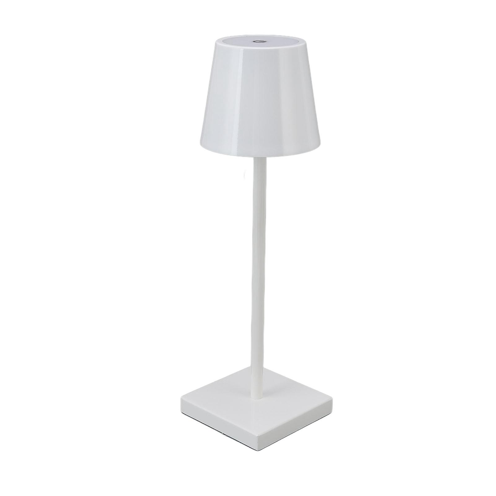 LED Touch Lamp Modern Simple Rechargeable High Brightness Dimmable Touch Switch Cordless Table Lamp for Restaurant Bar White 