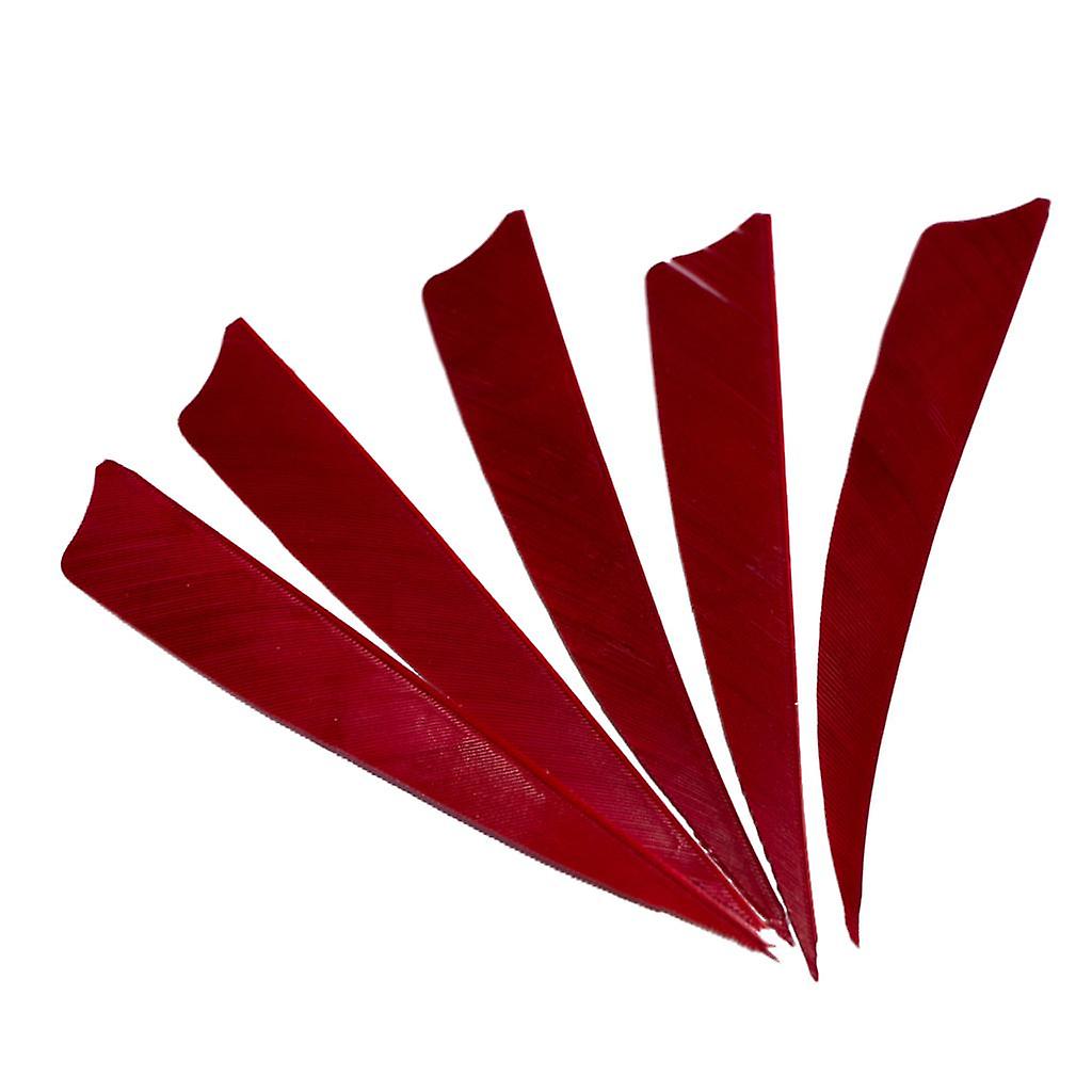5 Pieces Shield Cut Archery Hunting Arrow Feather Fletching DIY White Right