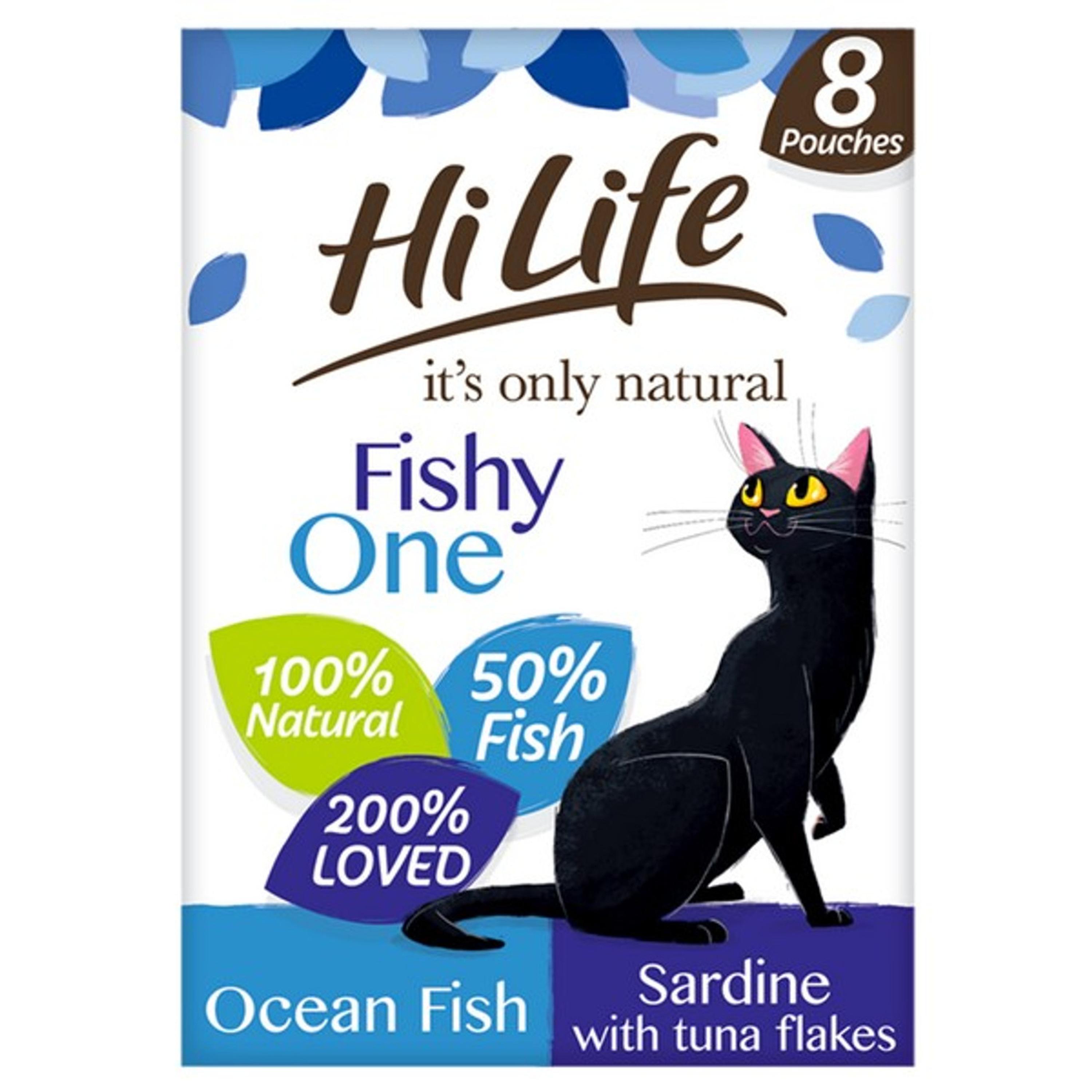 HiLife It's Only Natural, 果冻中的鱼腥味湿猫粮 8 x 70g