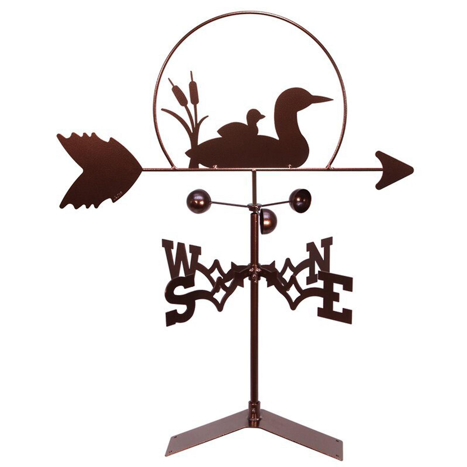 Decorative Wind Vane Iron Duck Weather Vane Durable Scene for Decor Garden
