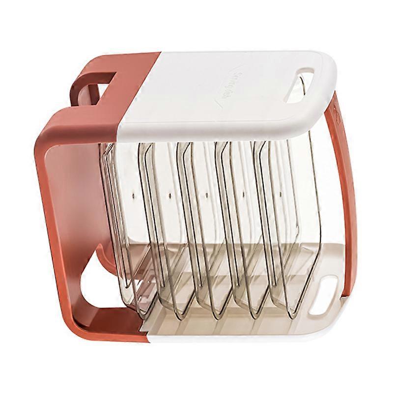 Four Layers Plastic Dish Rack Drawer Organizer Pink 1470g Storage