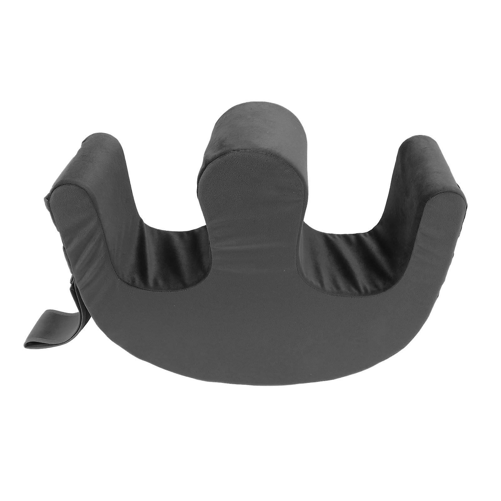 Bedridden Patient Turning Device Multi Functional U Shaped Turnover Pad with Bandaged Flannelette Comfortable Patient Turning Pillow for Elderly Grey