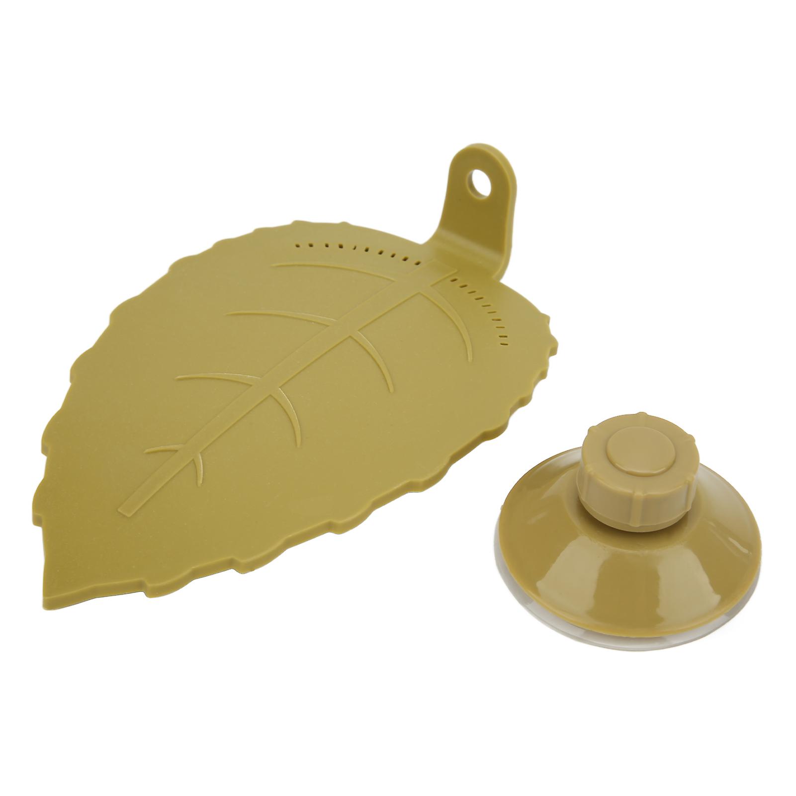 Tortoise Basking Platform Leaf Shape Tortoise Terrace with Suction Cup for Reptile AnimalsS