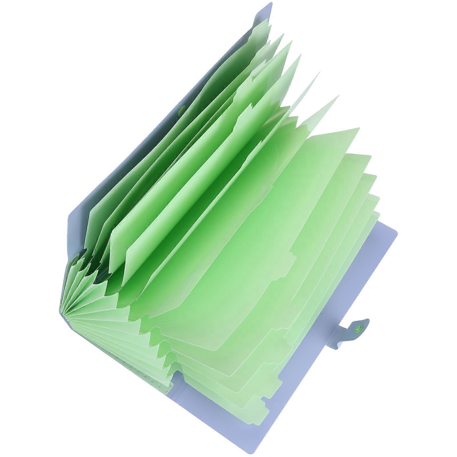 File Folder Bags A4 MultiLayer Document Organizer Paper Storage Informations Pockets(Purple )