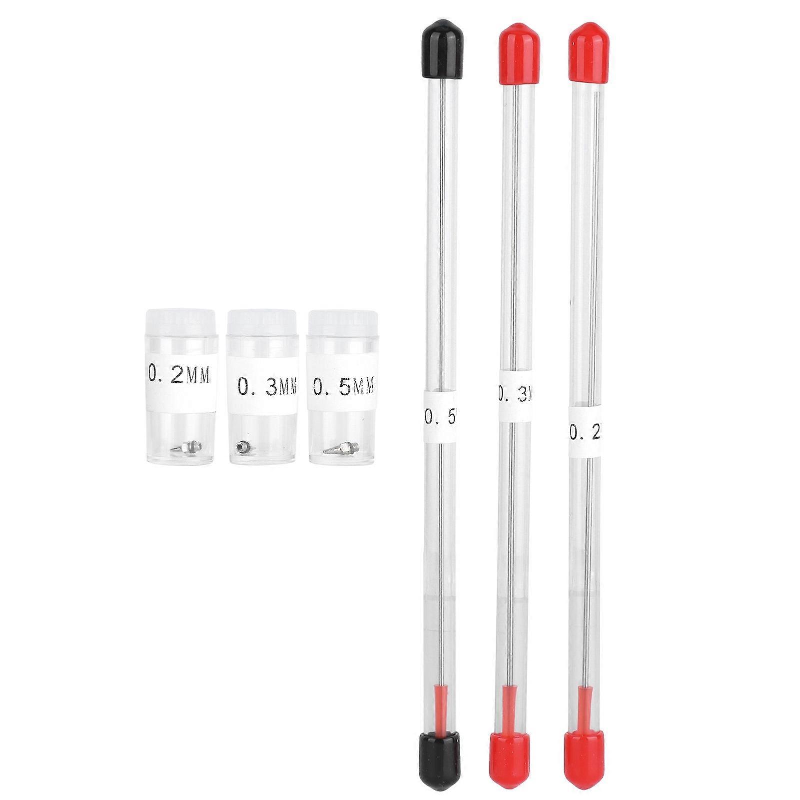 Airbrush Needles Spare Parts with 0.2/0.3/0.5mm Nozzle for Airbrush Gun