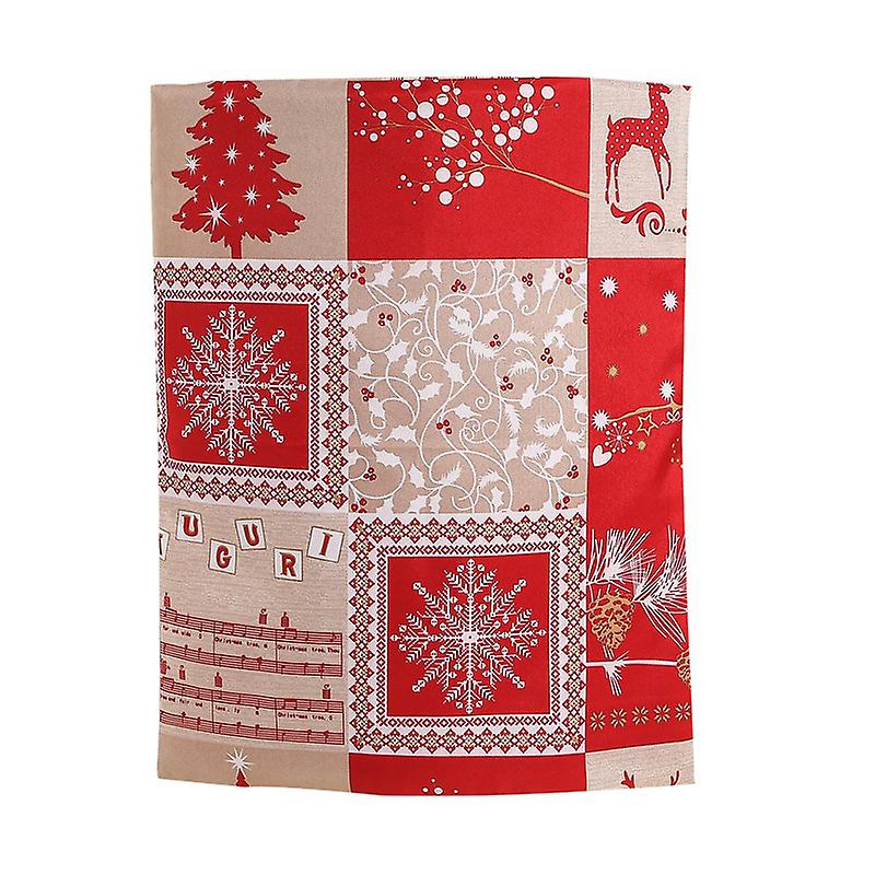 כיסא חג המולד מכסה סנטה פתית שלג מתנה כיסא דפוס עץ חג המולד כיסוי למסיבת חג בחדר האוכל תפאורה N