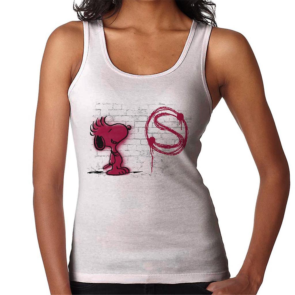 Peanuts Snoopy Red S Graffiti Women's Vest