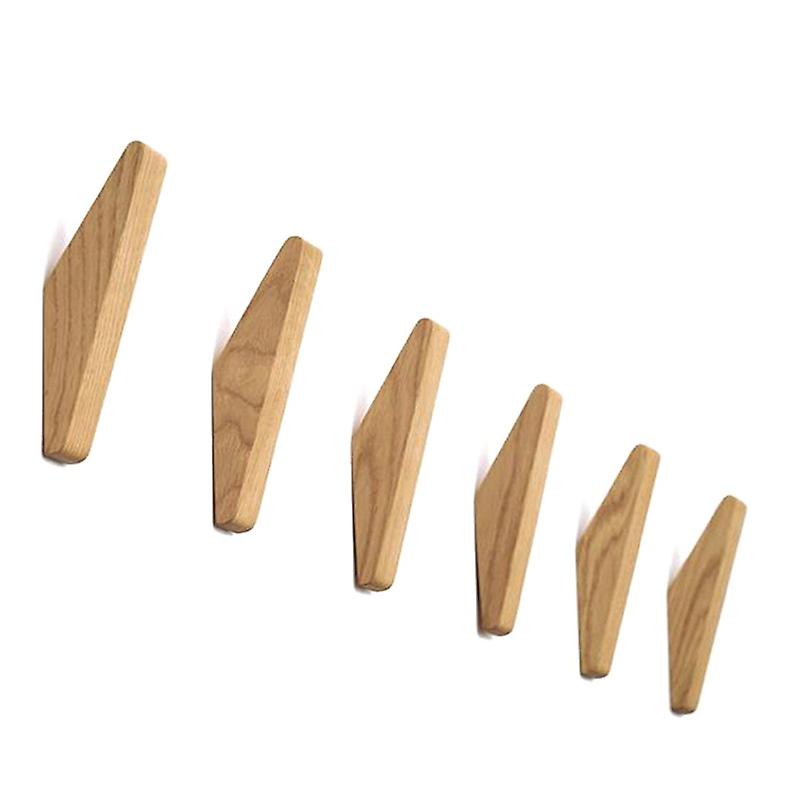 Wall Coat Rack with 4 Folding Hooks, Solid Wood Coat Hooks Wall Hook for