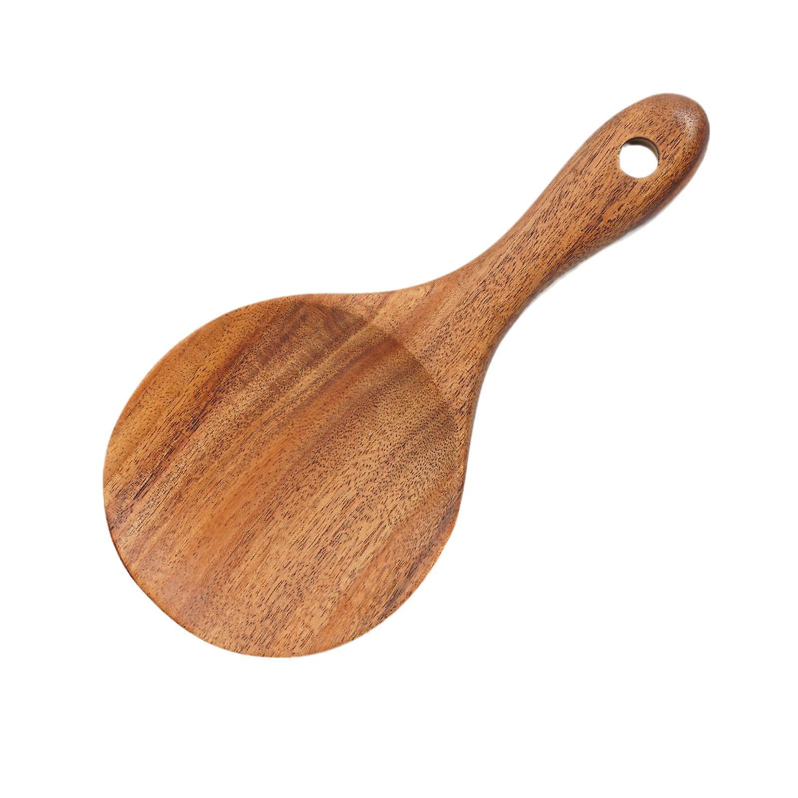 Wood color (A) $Cooking spatula spoon Thai teak unpainted solid wood spatula kitchenware long handle non-stick pan cooking spatula