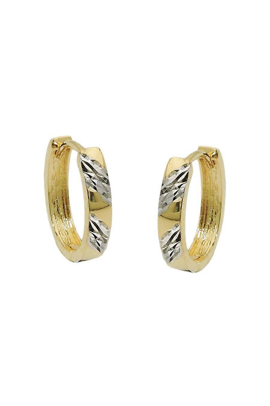 Hoop Earrings Bicolor 9k Gold - Gl431449