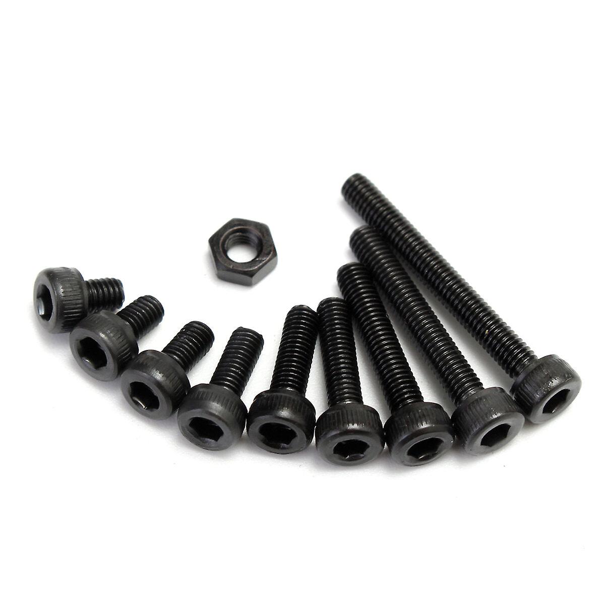 M3ch9 50pcs M3 Carbon Steel Hexagon Socket Cap Head Screws Bolts 4-20mm Optional Length