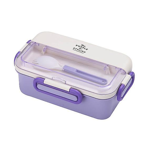 Lunch Storage Box Compartment Organizer with Spoon Practical Bento Case Food Container Outdoor Activities