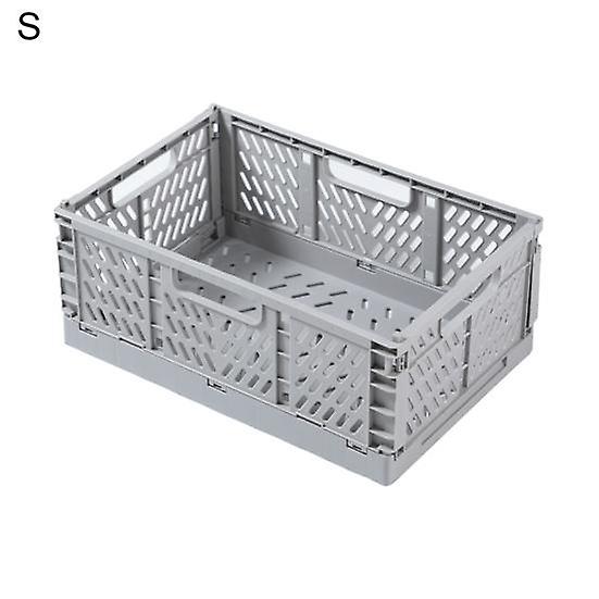 Storage Crate Box Collapsible Large Capacity Sturdy Practical Collapsible Plastic Storage Crate Box for Cosmetic