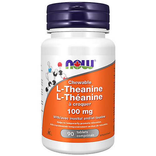 L-Theanine,100 Mg,90 Chewable Tablets by Now (Pack of 3)