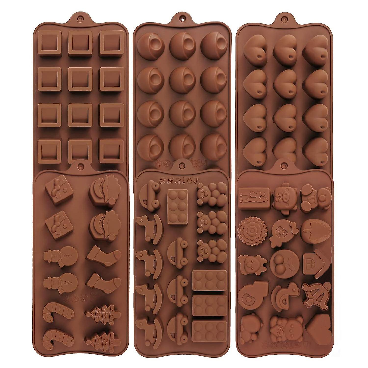 6PCS Silicone Molds for Chocolates Candies