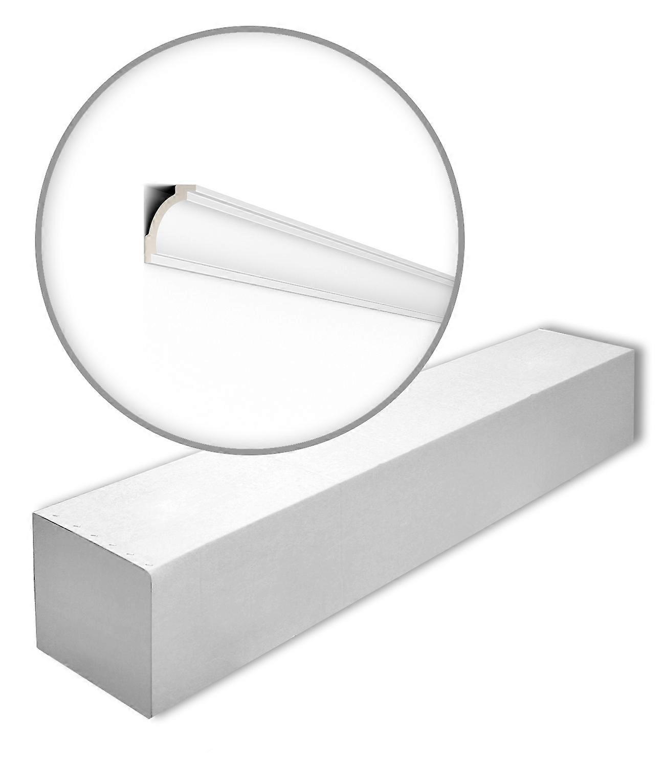 NMC 24 x Cornice moulding Z16-box 48 meter ARSTYL Rigid polyurethane foam 200 cm white pre-primed appropriate for indirect lighting