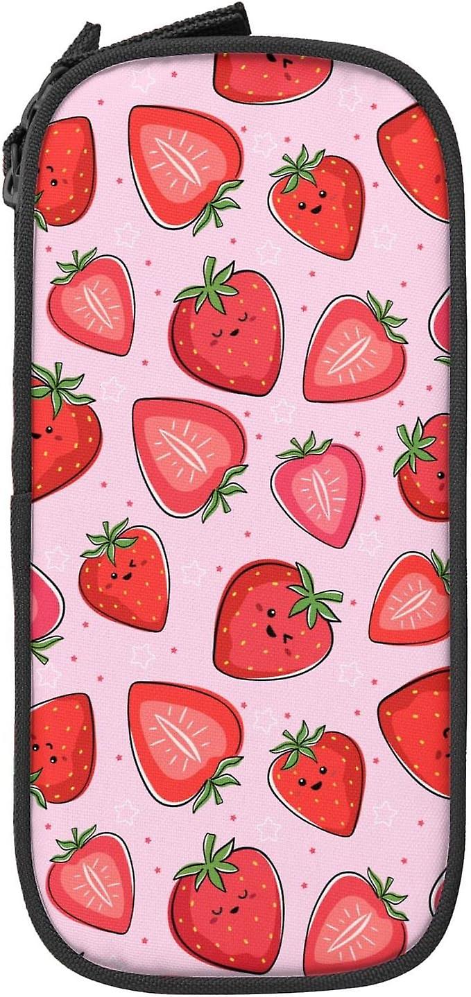 Strawberry Pencil Case Large Capacity Durable Pencil Pouch Storage Pen Bag with Zipper Pouch Box Stationary Case12812