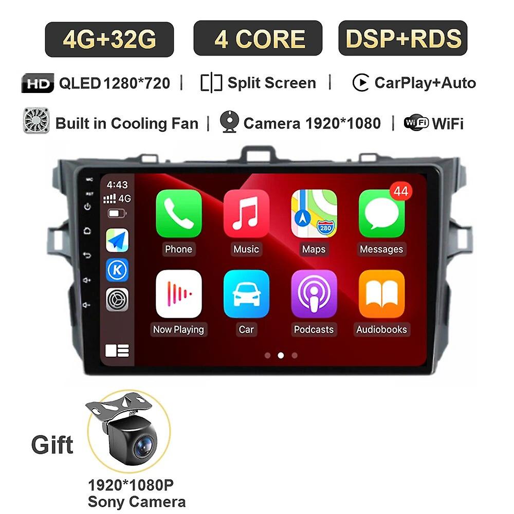 Android 13 Car Radio Multimidia Video Player Gps For Toyota Corolla E140 E150 2006 2012 2013 2 Din Carplay Navigation Qled Dsp