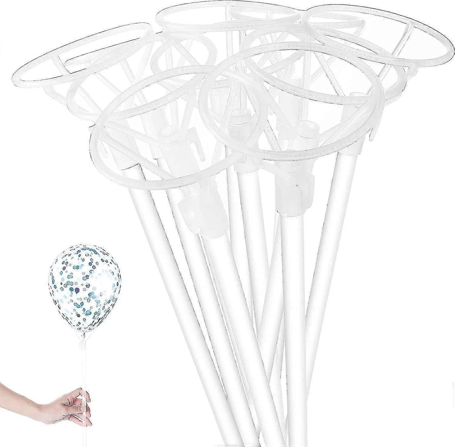 Balão Grande Stick com Copos (30 Packs): Suporte de Balão Bobo Transparente (16 polegadas)