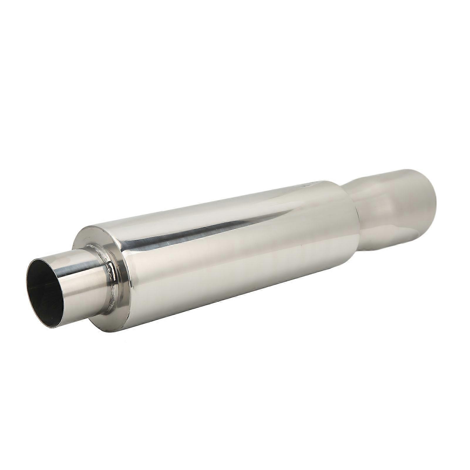 Rear Exhaust Muffler Double Wall Stainless Steel 63mm Inlet 89mm Outlet Universal Automotive Replacement Part E2U911