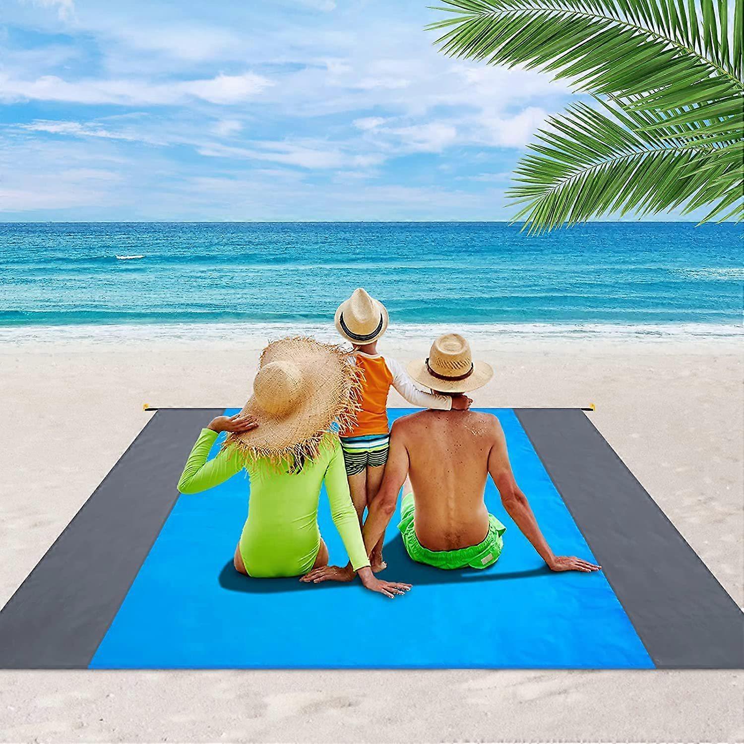 Beach Blanket, Sand Free Waterproof Sandproof Beach Mat Outdoor Portable Picnic Blanket, Lightweight