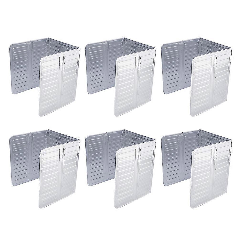 6 Pcs Household Tools Anti Splatter Shield Guard Non Splatter Screen Grease Splatter Screen Folding Splashproof Kitchen Tools