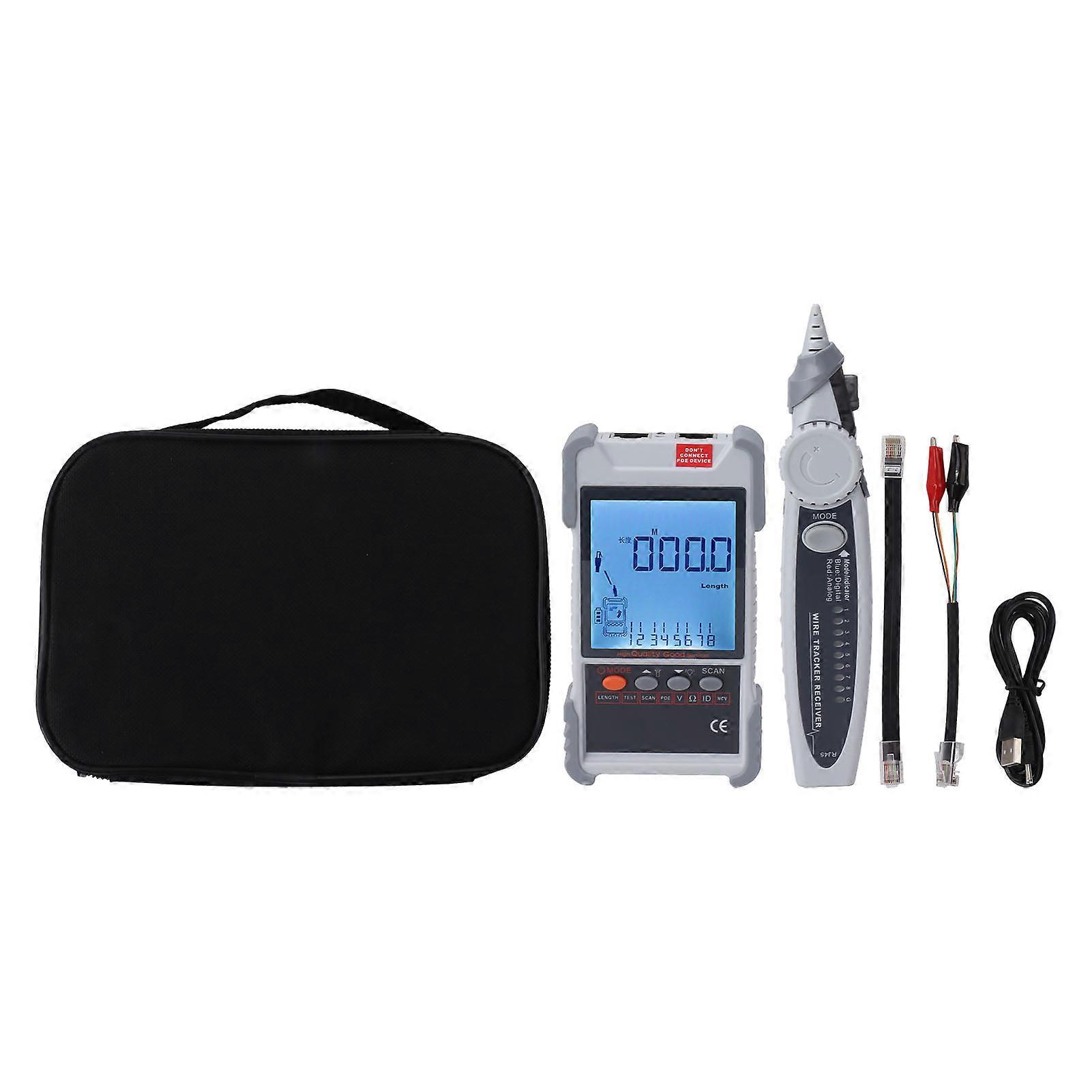 Et616 Network Cable Tester Multimeter Multifunctional Line Finder With Lcd Display For Cable Sorting Network Maintenance Sorting Telephone Wire Testin