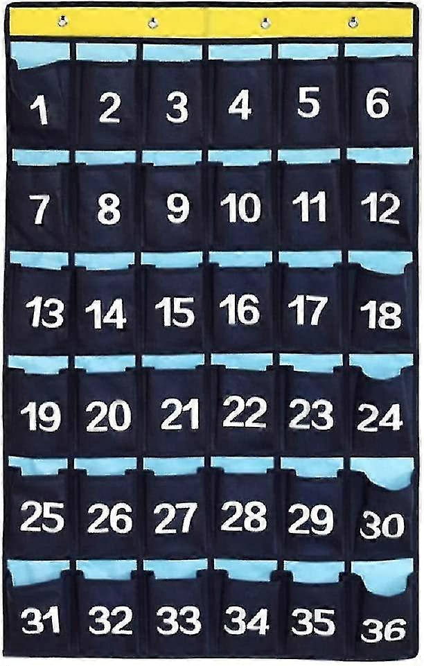 Numbered Organizer Classroom Pocket Chart For Cell Phones Calculators Holders