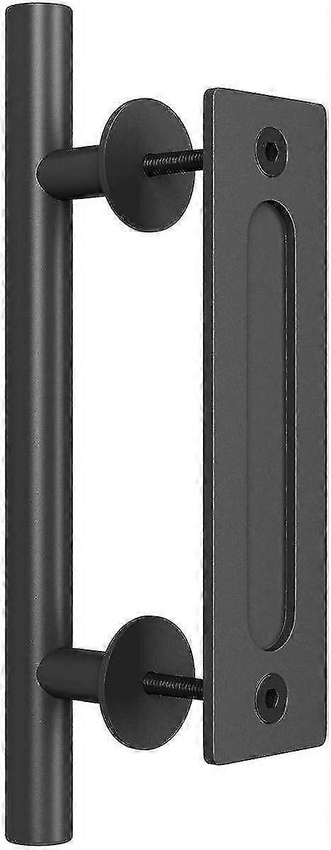 29.8cm Sliding Barn Door Pull Hardware with Flush Finger Pull Pull and Flush Barn Door Pull Kit for Garage Door Cabinet