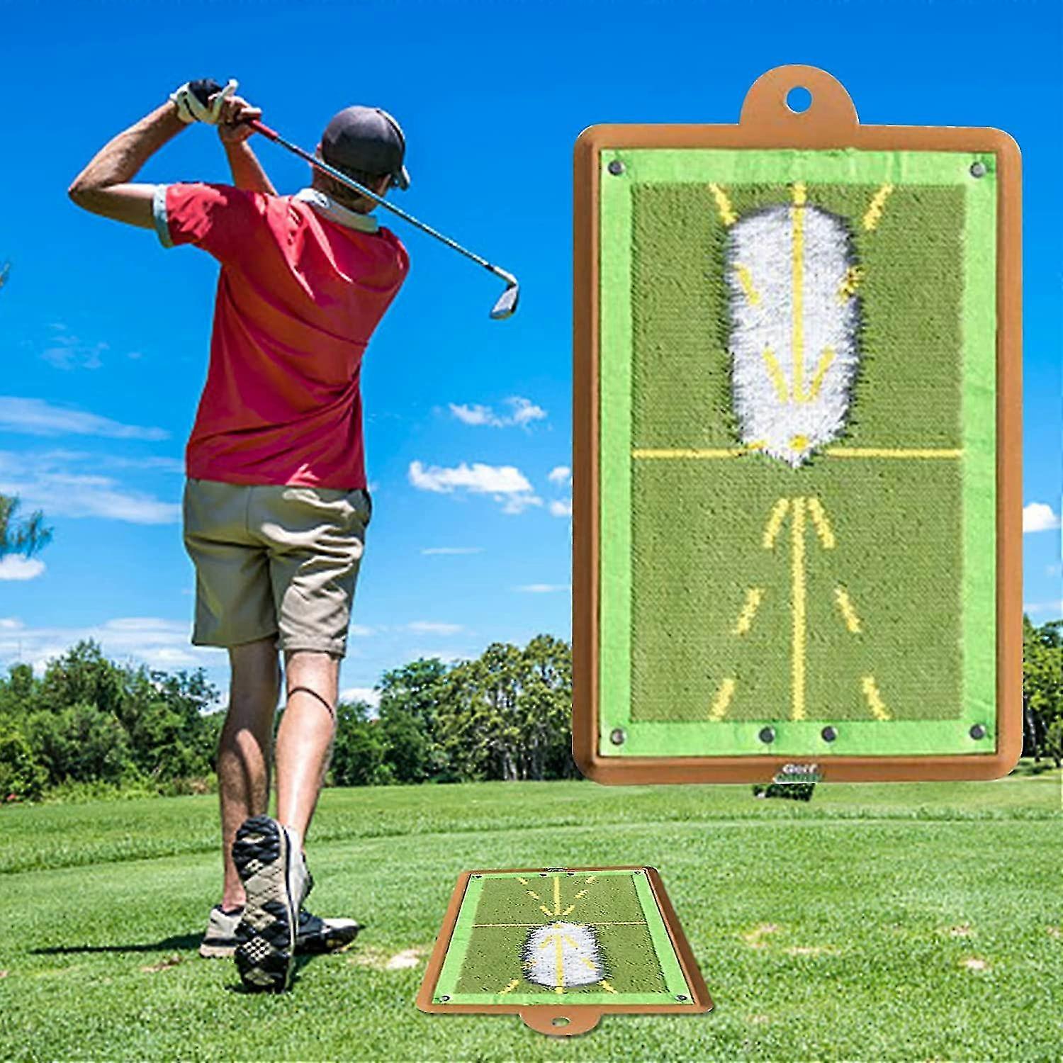Golf Training Mat For Swing Detection Batting, Premium Golf Impact Mat, Path Feedback Golf Practice Mats