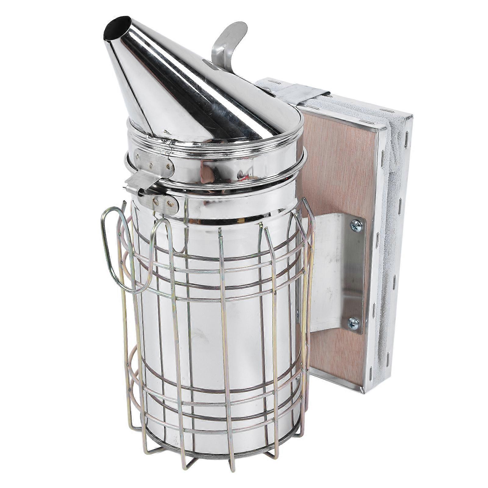 Beekeeping Kit 8 Pieces Bee Brush Scraper Frame Clip Wire Embedder Smoker Queen Cage Uncapping Tool