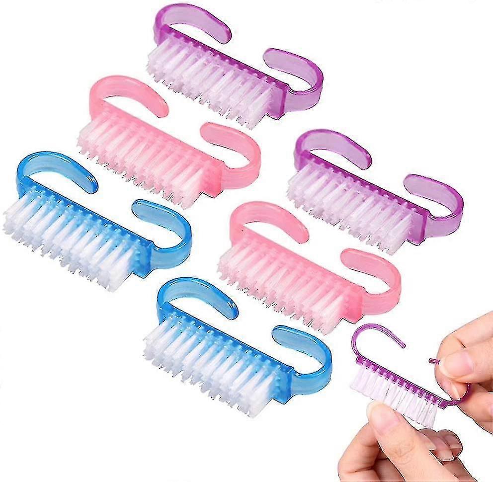 4pcs nail scrubbing brush with handle