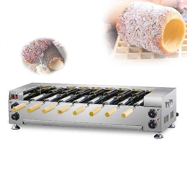 220V 110v cheminée gâteau four grill hine acier inoxydable pain rouleau crème glacée cône kurtos kalacs gaufrier