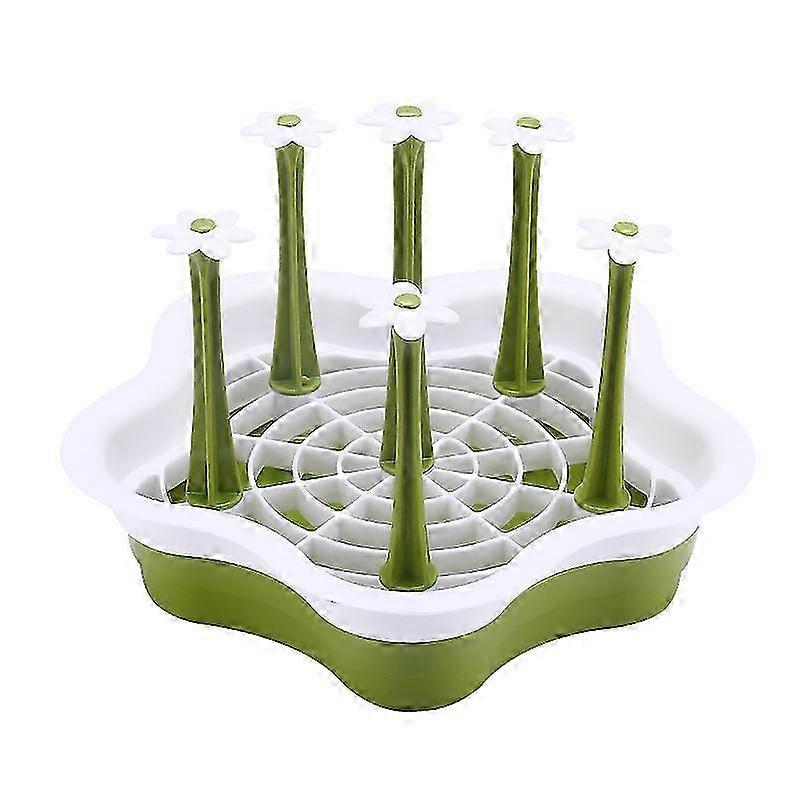 Flower-shaped Pp Countertop Drying Rack For Water Cups, Bottles, Mugs, And Bowls - Bpa Free, Portable, And Practical Kitchen Tool