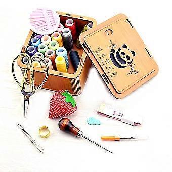 Wedding Home Gift Sewing Box Set 24 Colors Sewing Nail-Free Artwork Panda Sewing Kit