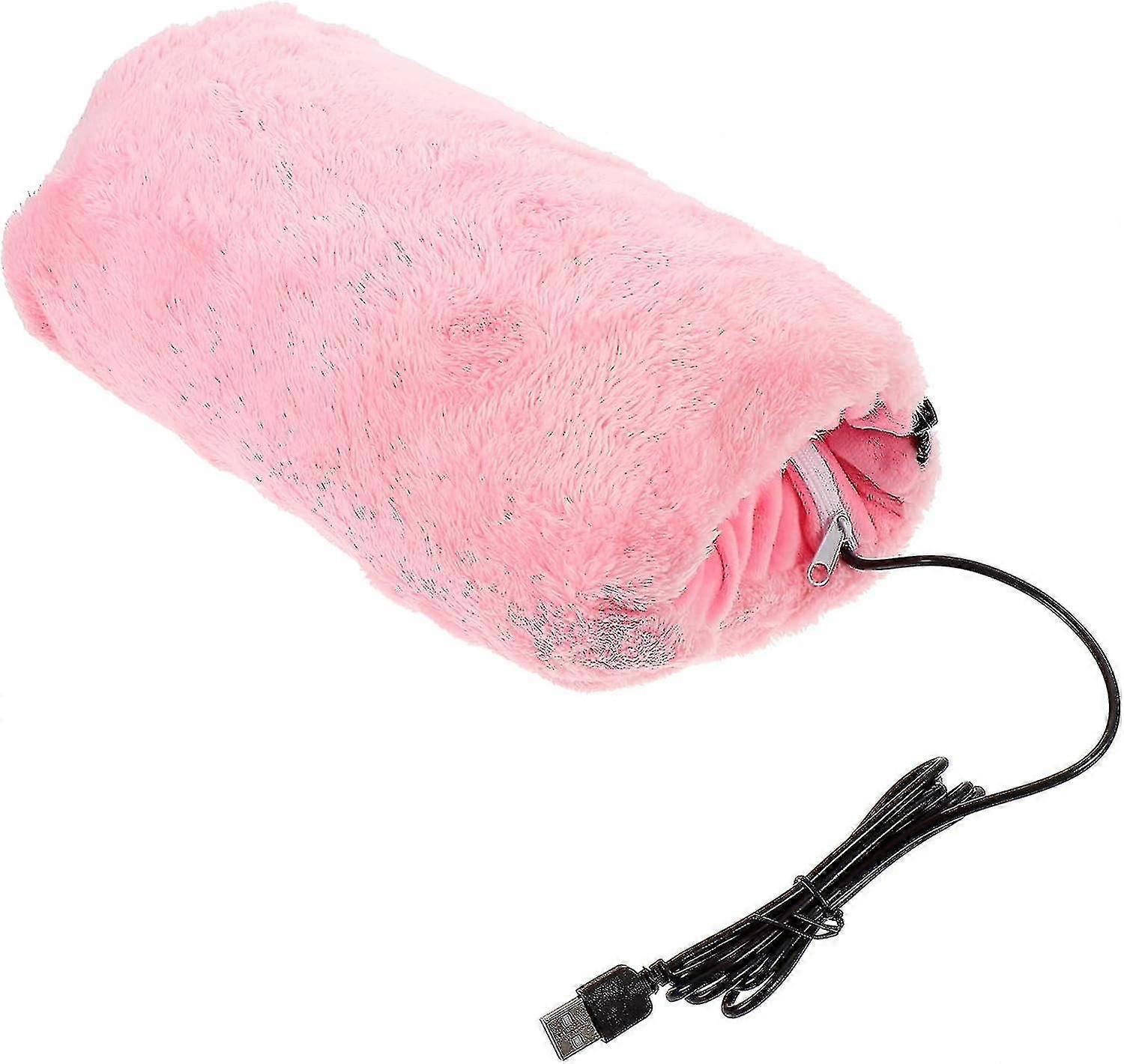 1pc chauffe-mains chauffant électrique, chauffe-mains rechargeables manchons chauffants chaud en flanelle douce chauffe-mains pochette chauffe-mains (marron)-XinHan