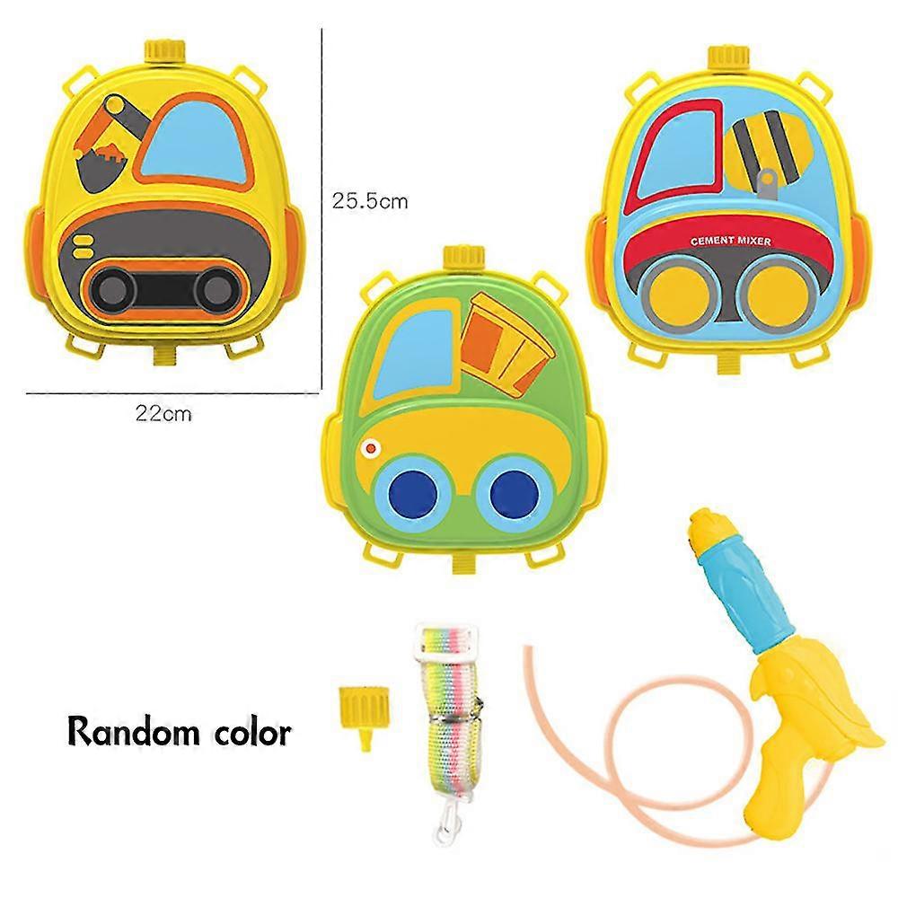 Summer Children Water Spray Toy Cartoon Backpack Pull-out Beach Spray Tool