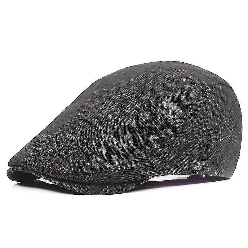 Plaid Pattern Mens Newsboy Gatsby Hat Vintage Beret Flat Ivy Cabbie Driving Hunting Cap For Boyfriend Gift