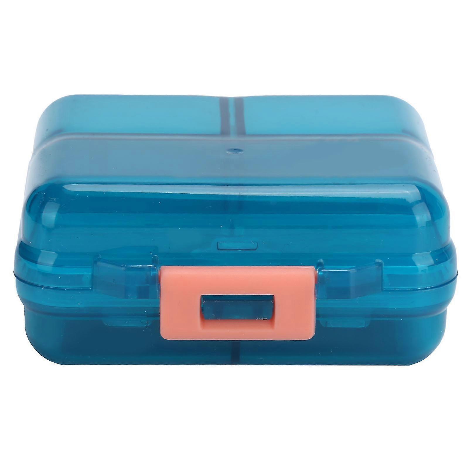 7 Grids Portable Pill Organizer Storage Container Case with Sealing Cover - Black Green-Good