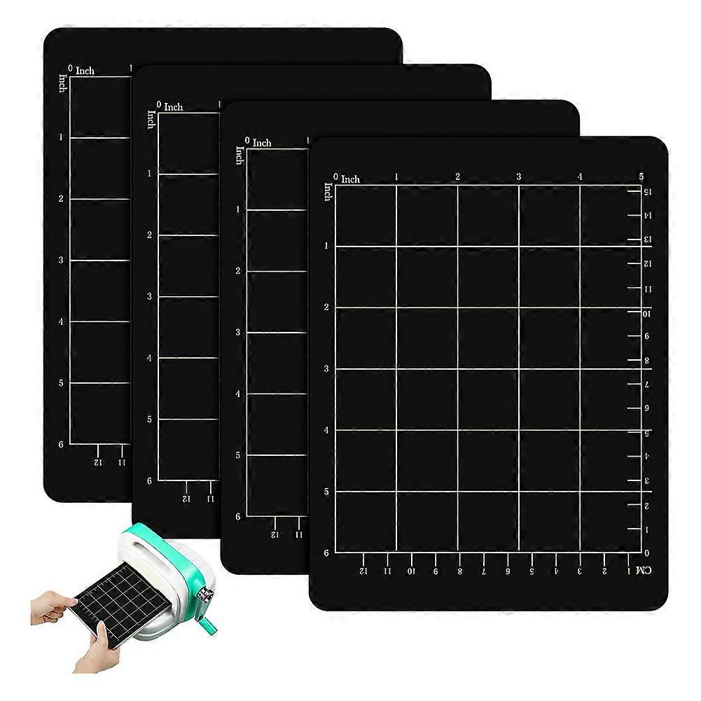 Spacers 5.9x7.8In Magnetic Spacers with Card Size Grid Die Cutting Machine Accessories Black Emboss