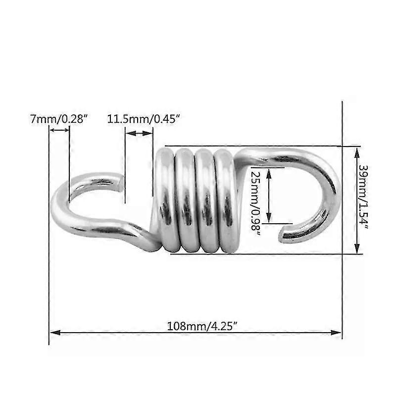 Triplespark Hammock Spring - Made Of Hardened Galvanized Steel - For Hanging Hammock Chairs And Porch Swings - Load Capacity Of 270 Kg