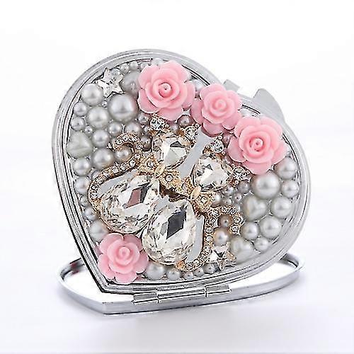 Hand-made Diy Creative Mirror Heart-shaped Double-side Makeup Mirror