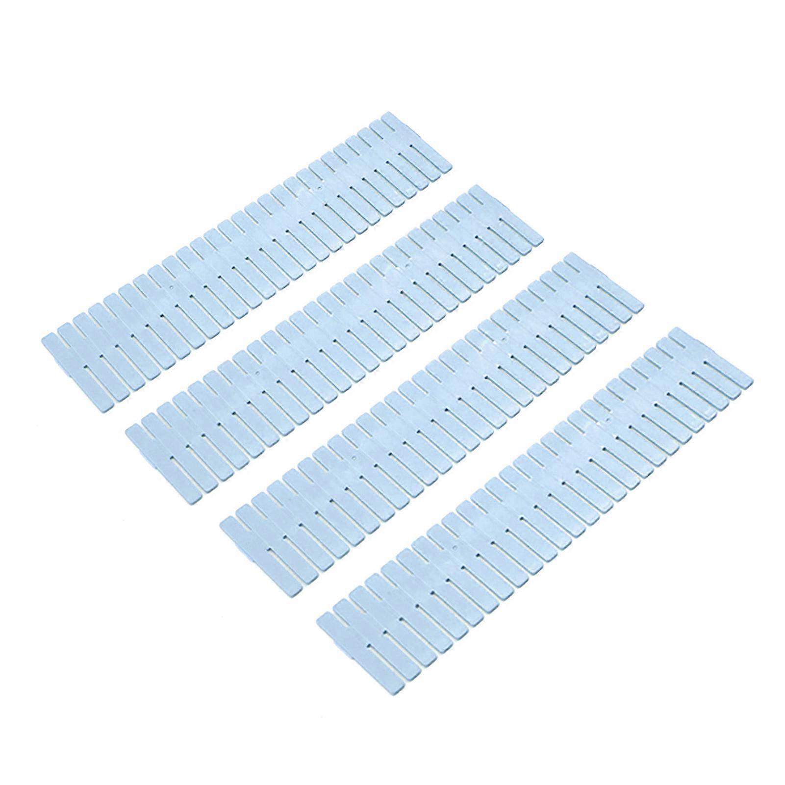 4pcsプラスチックグリッド引き出し仕切りDIYカッティング調整可能な引き出しオーガナイザー靴下着固定収納ブルー4pcs