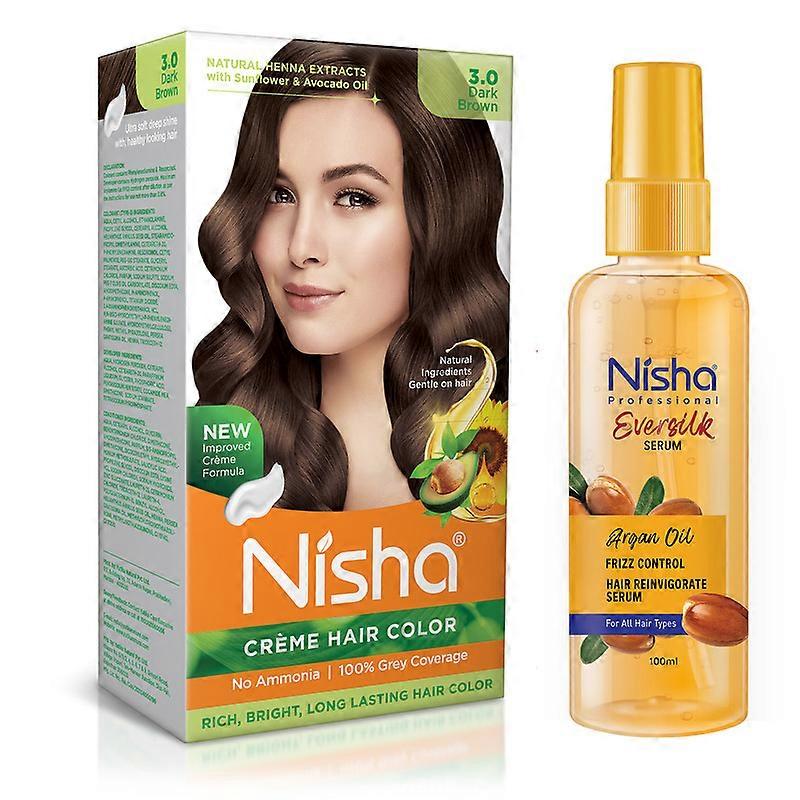 Nisha Combo Creme Hair Color And Argan Oil Hair Serum