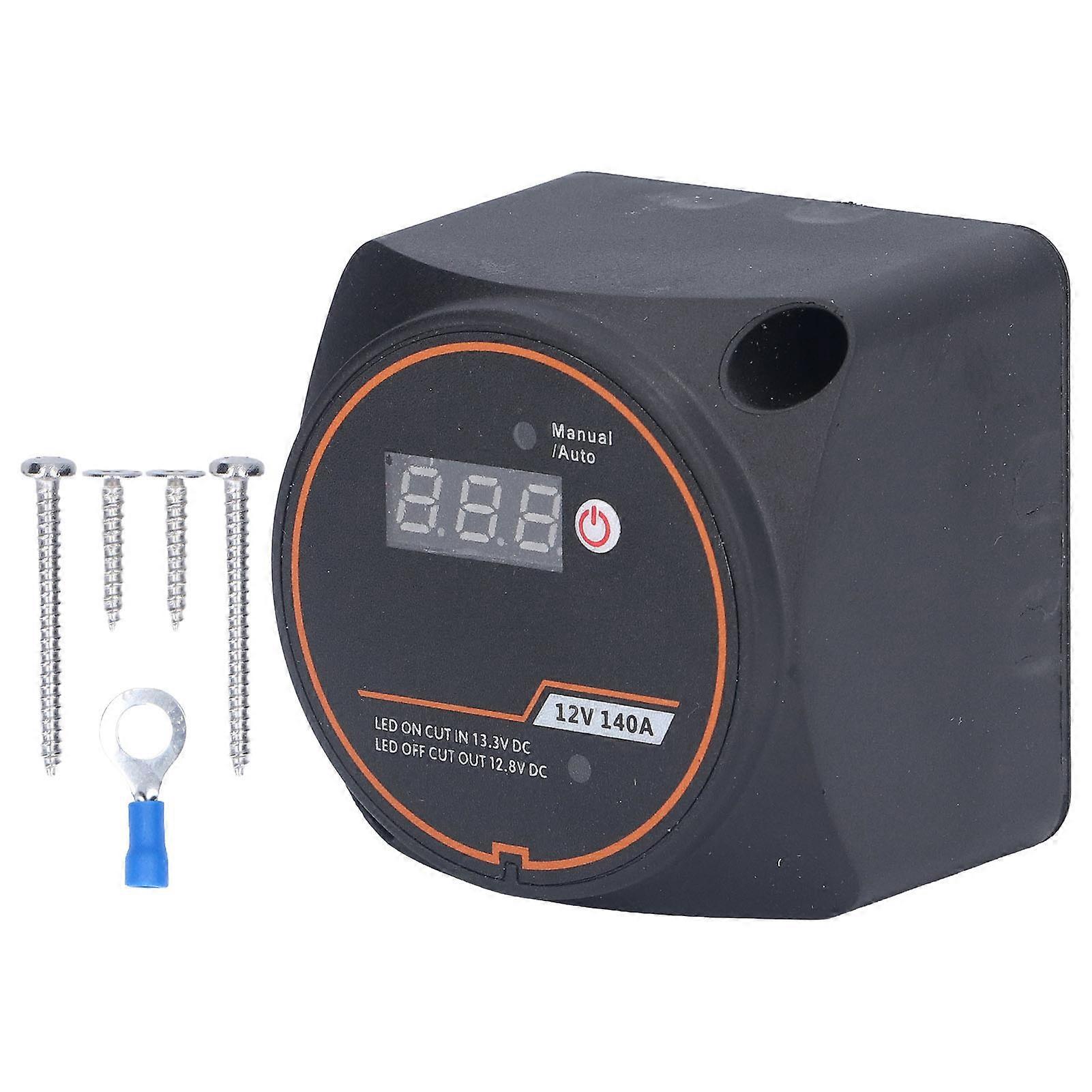 Dual Battery Relay Split Isolator Waterproof Digital Display 12V 140A for Car Boat NO.5543