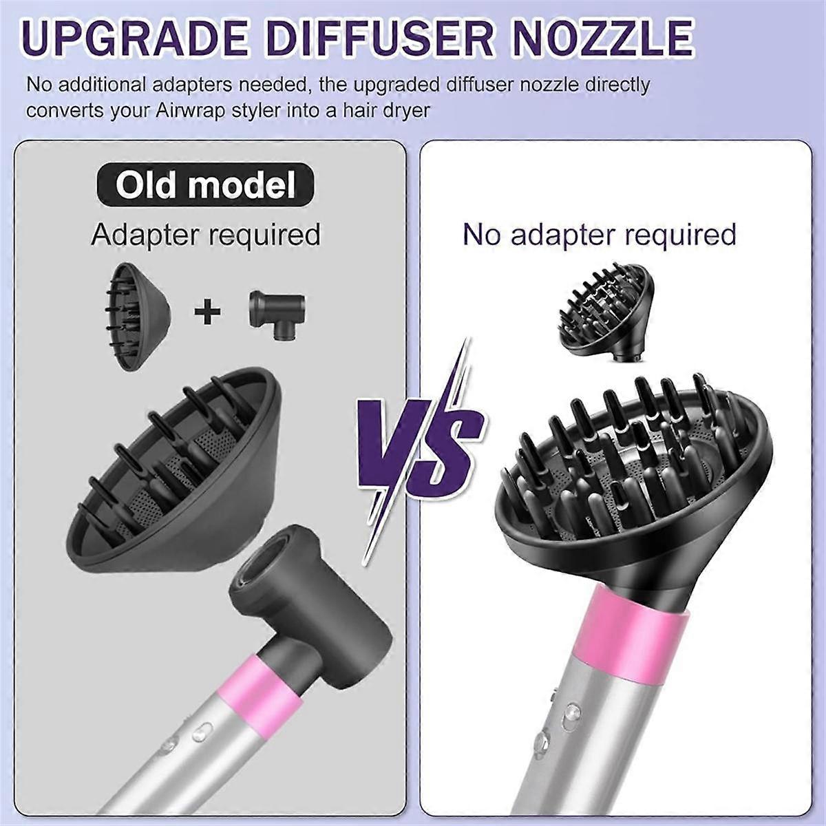 For HS01 and HS05 Diffuser Large Round Volumizing Brush Cleaning Brush Set Curling Iron Styling Too