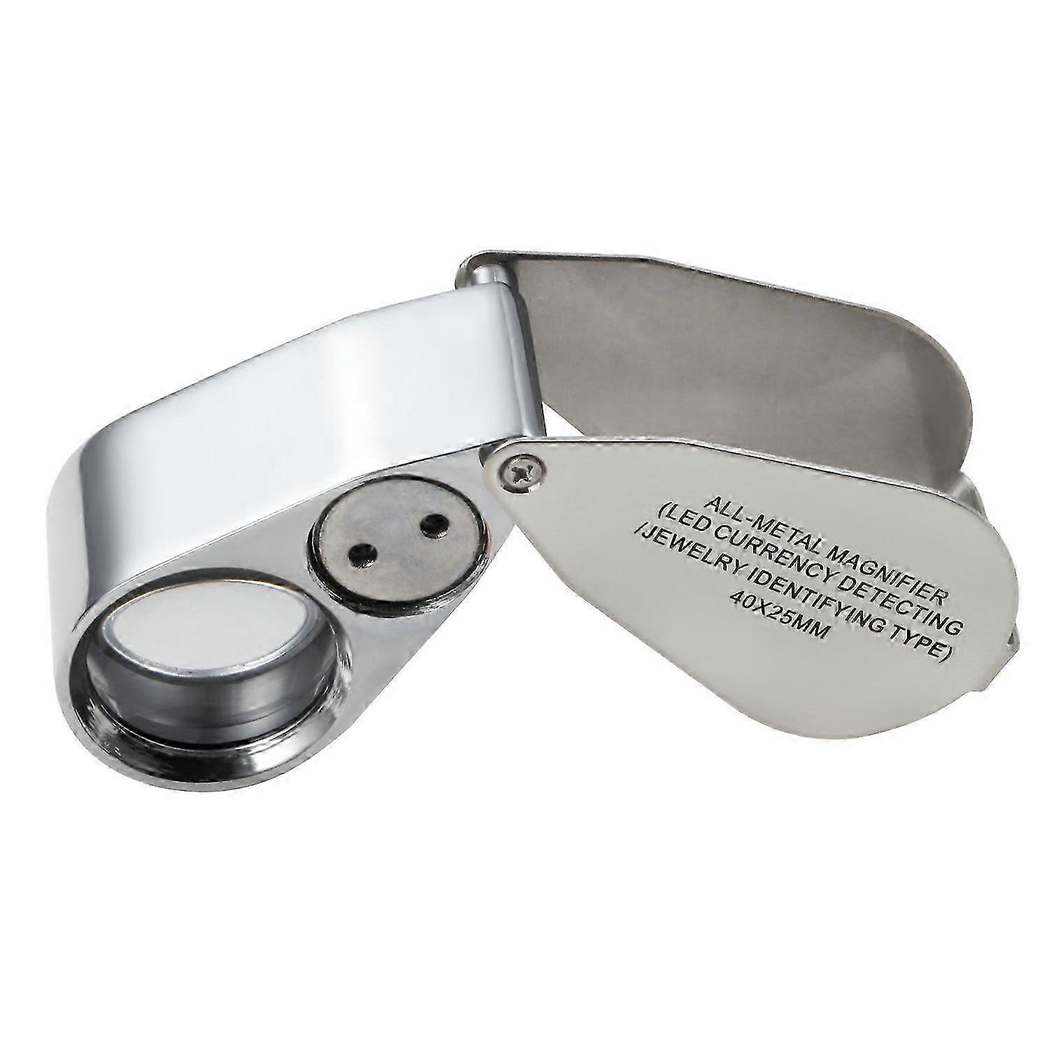 Loupe de bijoutier lumineuse 40X, large gamme, loupe pour les yeux