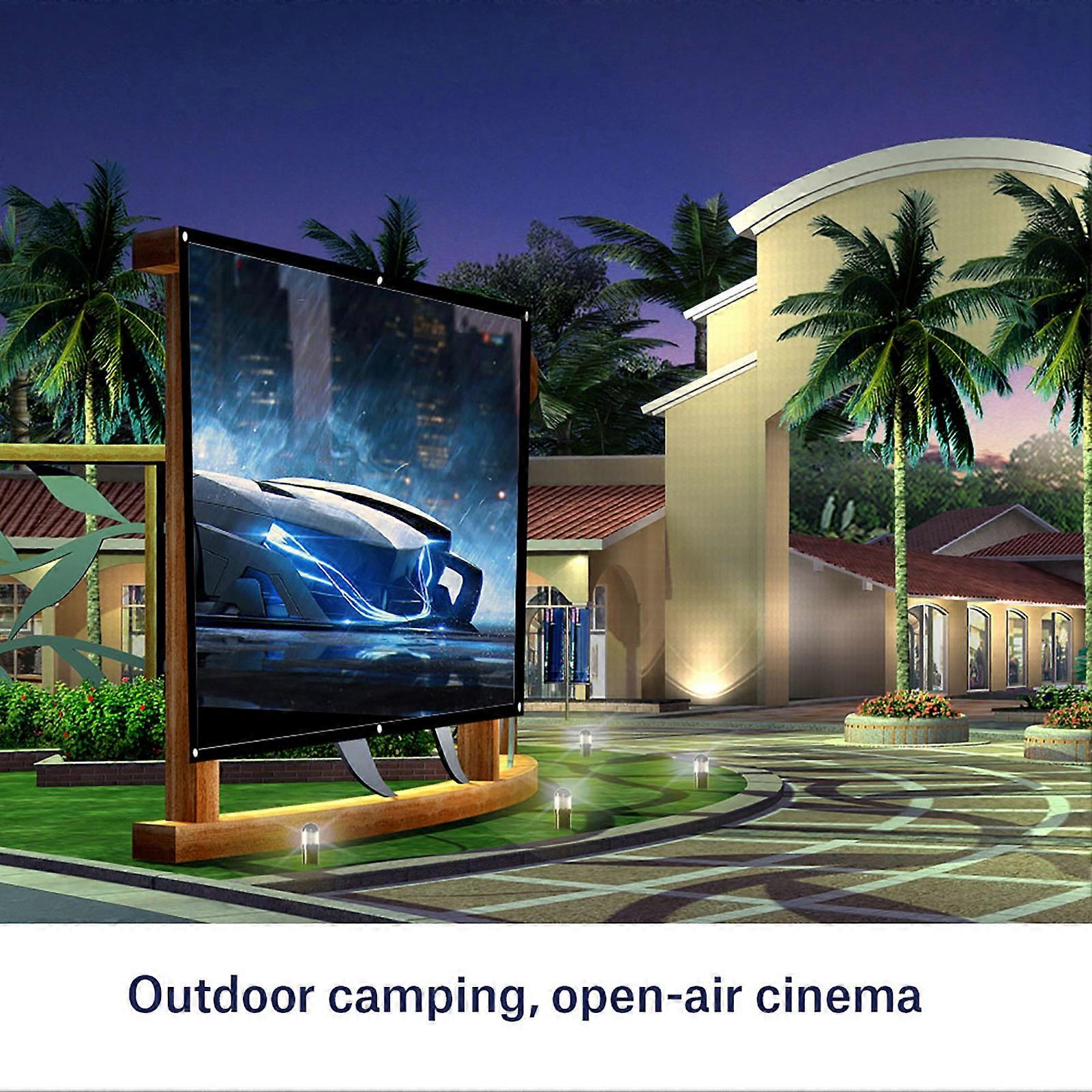 1pc Portable Foldable NOn crease White Projector Curtain Projection Screen 4:3 (84inch)