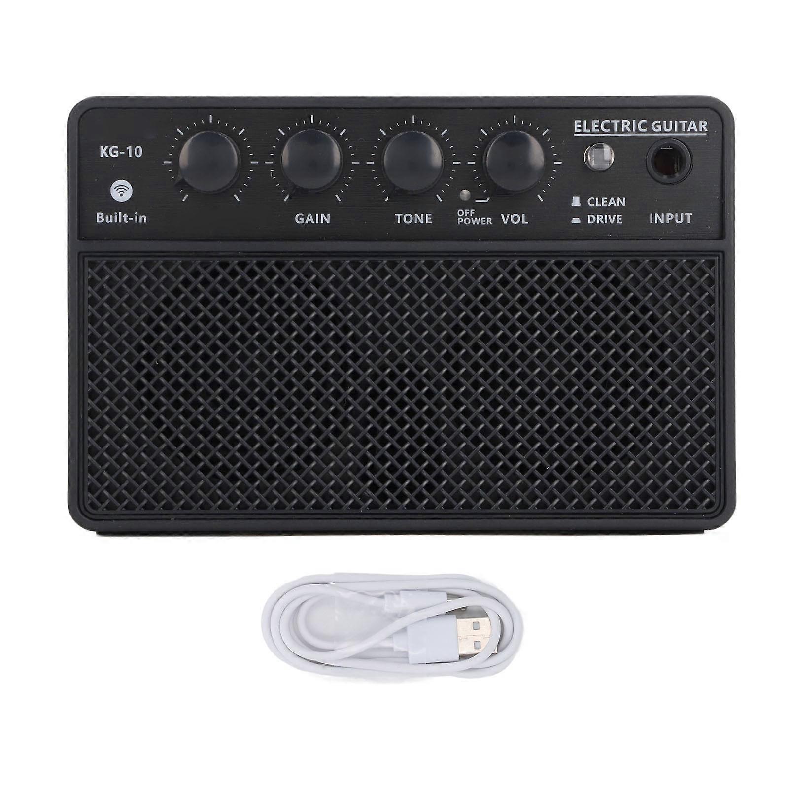 Electric Guitar Amp Kit Mini Portable Rechargeable Plastic 10W for Daily Practice