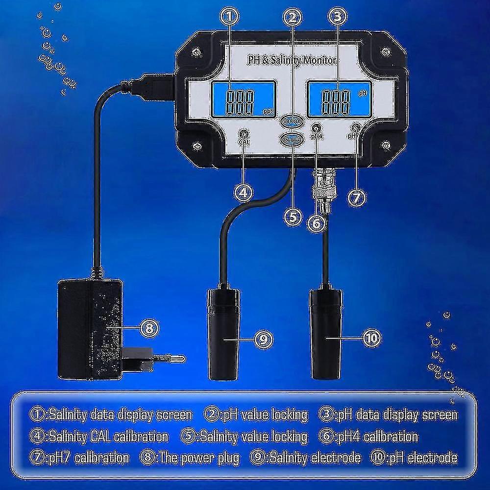 New Ph Ity Meter Er Detector Mon 2 In 1 Ph Meter Portable